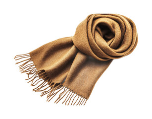 Wool Scarf for Warmth and Style - Isolated on White Background