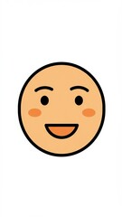 Fototapeta premium Happy Human Face Expression Vector