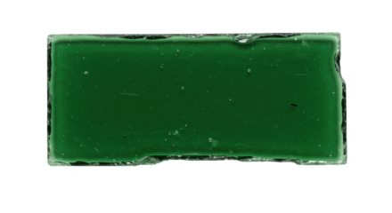 Matte Green Glass Shard with Broken Edges – Rectangle Shaped Glass Blank for Design Projects, Cracked Glass Banner Template PNG