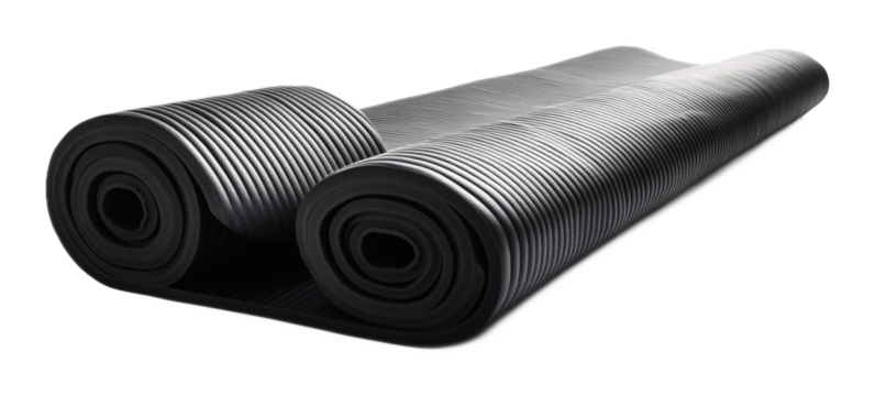 Workout Mat for Fitness and Exercise - Isolated on White Background