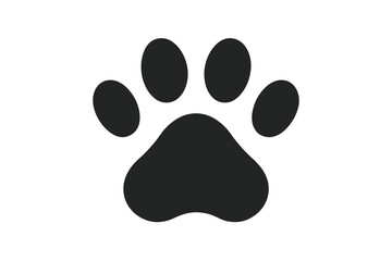 Black Animal Paw Print Icon Isolated on White Background. Vector Silhouette Symbol for Cat or Dog Footprint, Pet Track, Veterinary, Animal Shelter, Adoption, Pet Care, Transparent PNG
