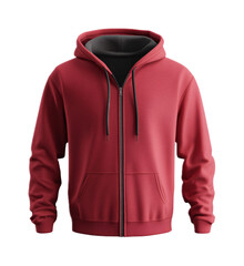 Zip-up Hoodie for Comfortable and Casual Wear - Isolated on White Background