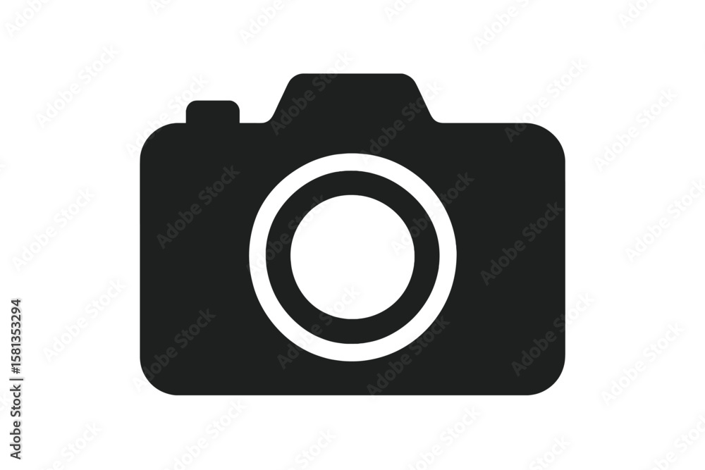 Poster photography camera icon for apps and websites. vector symbol for web design. digital photo sign. sim