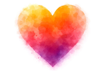 heart, colorful, splashes, gradient, ink, paint, watercolor, love, romantic, art