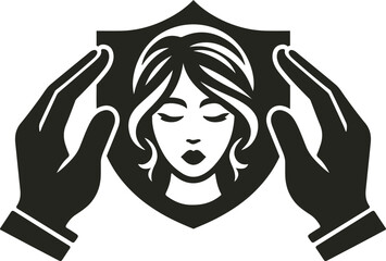 Elegant face beauty vector with soft lines, minimal features, and floral accents, symbolizing natural skincare, wellness, and feminine charm.