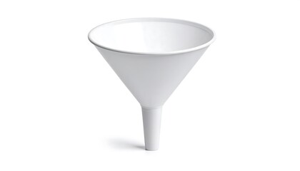 White plastic funnel