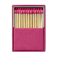 Pink Matchbox Mockup with Matches on Pink Background --s 250