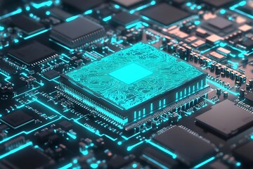 electronic circuit board with processor