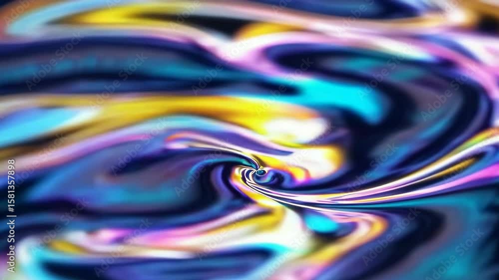 Wall mural vibrant swirling abstract energy in dynamic motion highlighting colorful fluid patterns