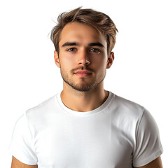 Fototapeta premium Portrait of a young man isolated on transparent background