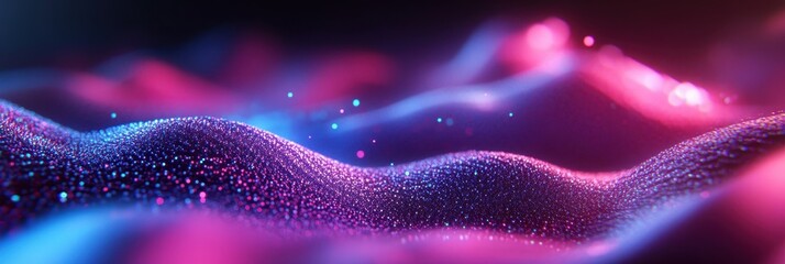 Vibrant abstract ai inspired backdrop with chaotic glowing texture