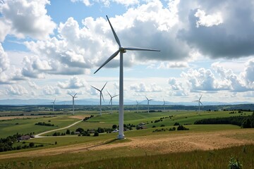 Fototapeta premium Renewable Energy Wind Farm 