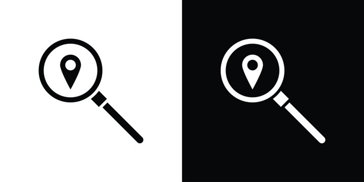 Search Location icon. vector graphics pack.