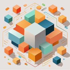 abstract background with cubes