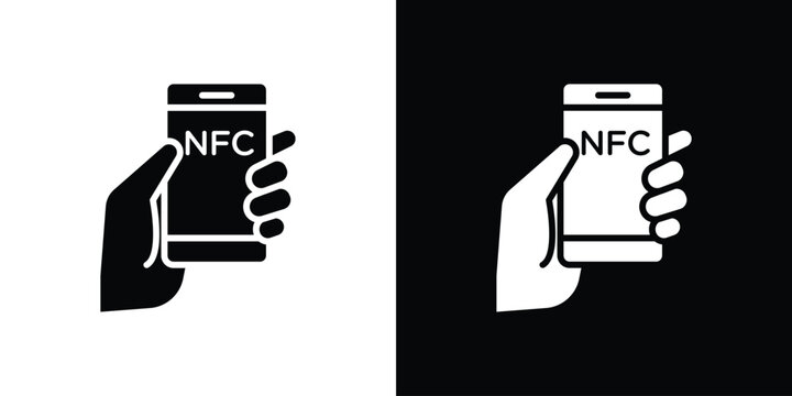 NFC communication icon. vector graphics pack.