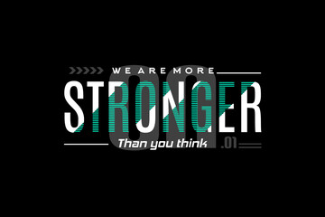 Bold Motivational Typography Design – Stronger Than You Think