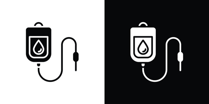 Blood transfusion icon. vector graphics pack.