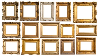 Assorted antique-style picture frames