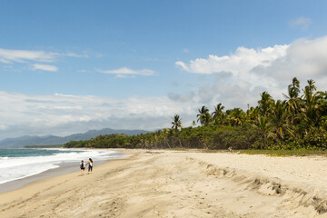 friends walking on the beach