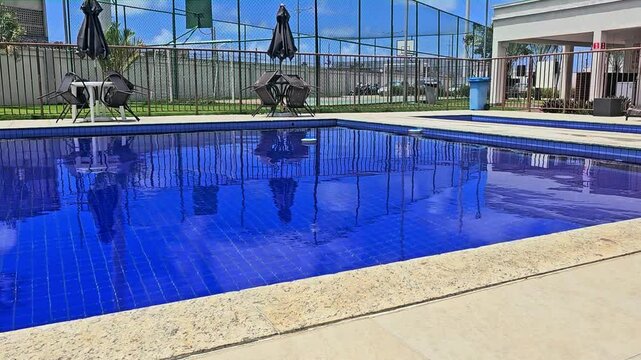 Swimming pool of a residential condominium.