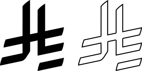 Saudi Riyal Symbol Vector Graphic | SAR Currency Sign in Arabic‑Style Monoline Outline

