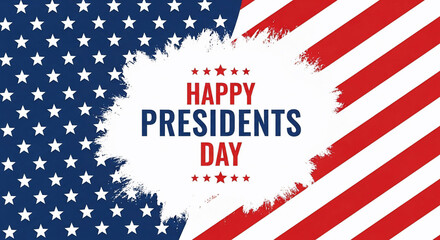 Happy Presidents Day! Celebrate American history with this vibrant design featuring the US flag and a bold message