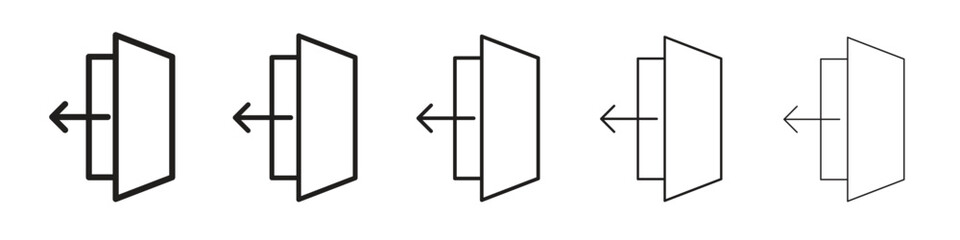 Exit icon. Thin line illustration. outline drawing, Editable stroke
