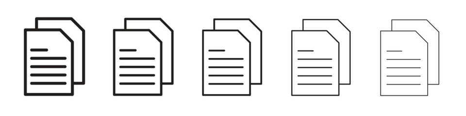 Duplicate icon. Thin line illustration. outline drawing, Editable stroke