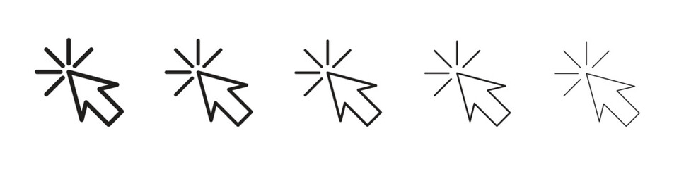 Cursor icon. Thin line illustration. outline drawing, Editable stroke