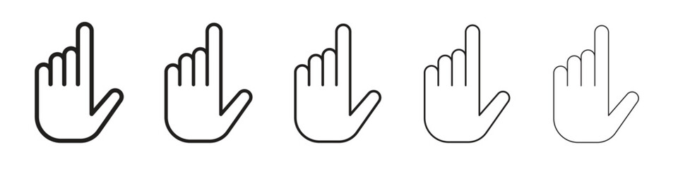 Cursor icon. Thin line illustration. outline drawing, Editable stroke