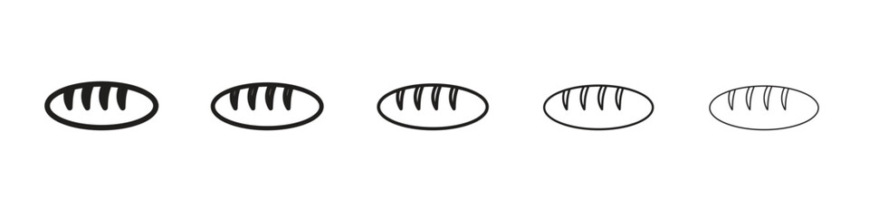 Bread icon. Thin line illustration. outline drawing, Editable stroke