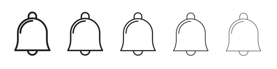 Bell icon. Thin line illustration. outline drawing, Editable stroke