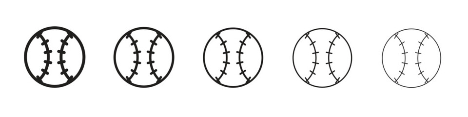 Baseball icon. Thin line illustration. outline drawing, Editable stroke