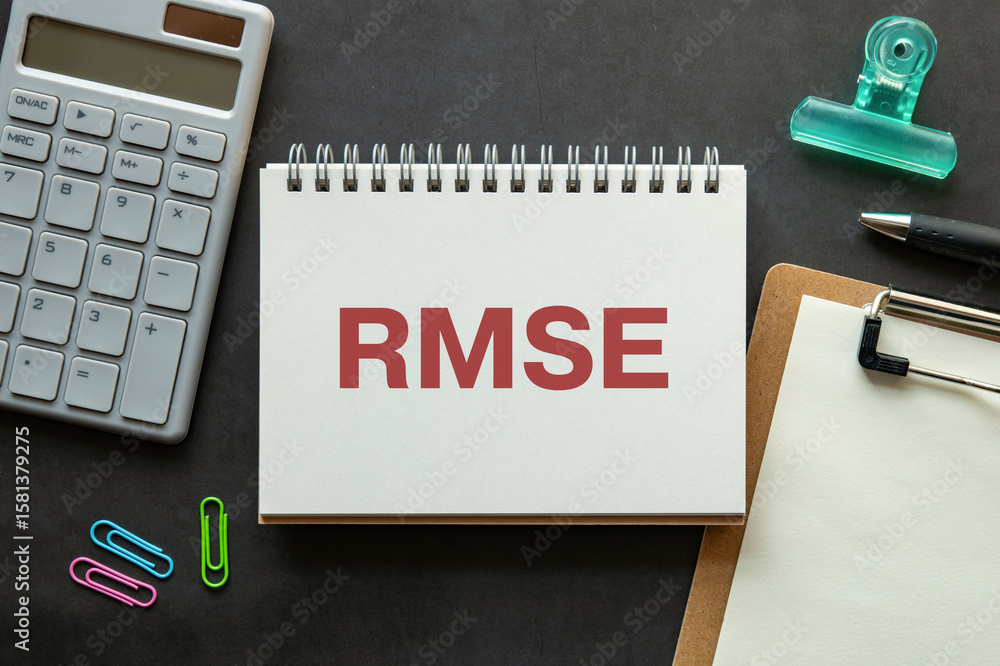Poster there is notebook with the word rmse. it is an abbreviation for root mean squared error as eye-catch