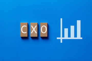 There is wood block with the word CXO. It is an abbreviation for Chief user eXperience Officer as eye-catching image.