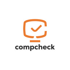 Compcheck Logo with Monitor and Check Mark