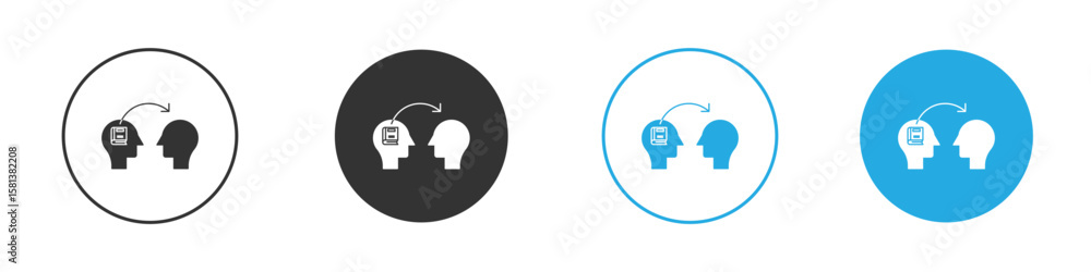 Poster share thoughts icon design concept collection for ui ux