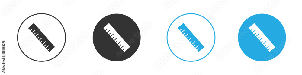 Poster ruler icon design concept collection for ui ux