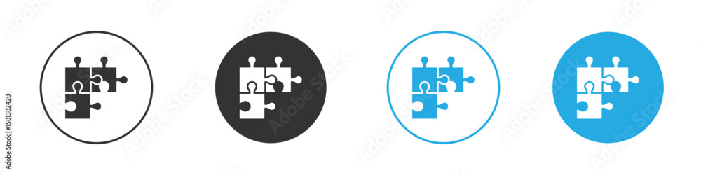 Poster puzzle icon design concept collection for ui ux