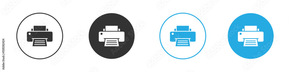 Poster print icon design concept collection for ui ux