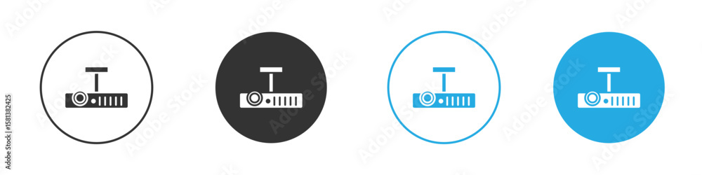 Poster projector icon design concept collection for ui ux