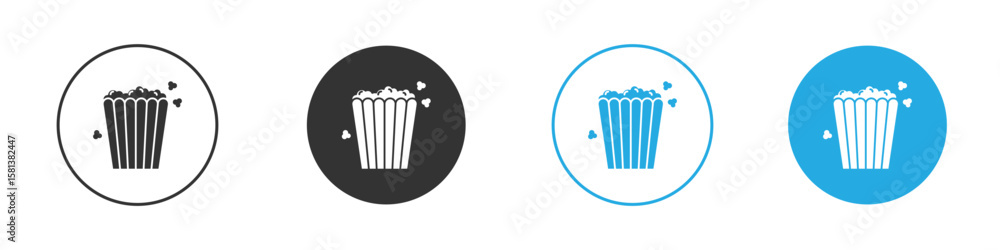 Poster popcorn icon design concept collection for ui ux