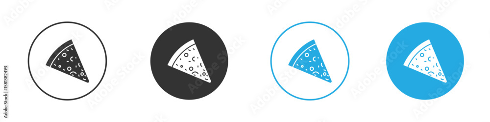 Poster pizza slice icon design concept collection for ui ux
