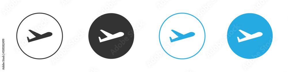 Poster paper plane icon design concept collection for ui ux