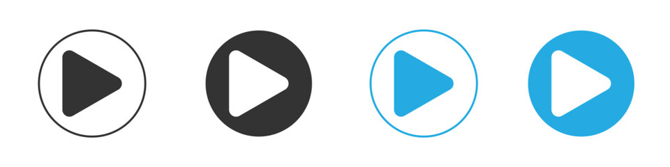 Play icon design Concept collection for UI UX