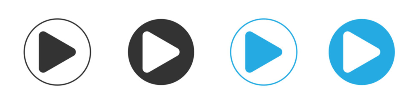 Play icon design Concept collection for UI UX