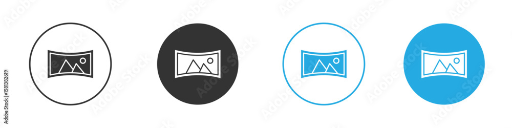Poster panoramic icon design concept collection for ui ux