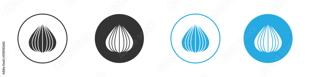 Poster onion icon design concept collection for ui ux