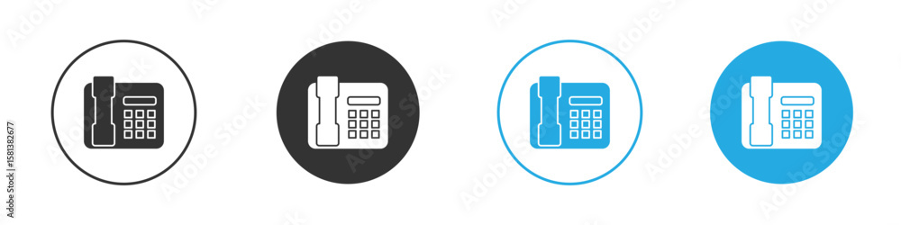 Poster office phone icon design concept collection for ui ux