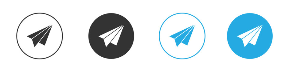 Paper plane icon design Concept collection for UI UX